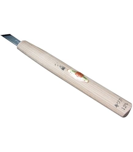 彫刻付き木製刀 約30cm 特製極上彫刻刀（黒壇二つ割柄付） 版木刀 4．5mm木版画用品,彫刻