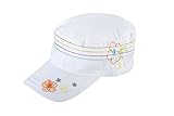 エムジュニア ガールズキャップ刺繍入り ホワイト 54cm