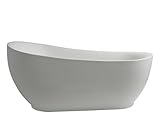 CRWラグジュアリーバスルームアクリル自立Tub Contemporary Soaking Tub ,ホワイト