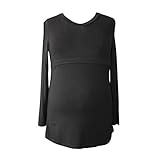 Zhhlinyuan 優れた品質とファッション Mommy Maternity Clothes Dress 授乳服 Shirt Breastfeeding with Simple Design Wom