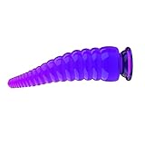 Dekori ディルド 初心者 細い アナルプラグ 吸盤付き 女性用 柔らかい dildo ディルド あなる 男性 透明 TPE製 ねじ山 タコの形 アナルビーズ アナルディルド アナル拡張 あなるぷらぐ開発 smグッズ smプレイ アナルグッズ-パープル||L