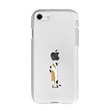 Dparks iPhone SE 3/SE 2/8/7 ケース ソフト クリア [ 透明 ディーパークス かわいい 猫 キャラクター TPU 密着痕防止 Qi ワイヤレス充電 ] ネコ DS22735iSE3【国内正規品】