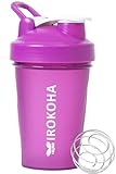 IROKOHA プロテインシェイカー シェイカーボトル 400ml ウォーターボトル プロテインミキサー シェイクボトル 紫(purple)