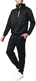 [タルテックス] ジャージ メンズ 上下セット ランニングウェア M-5L 別注 吸汗速乾 ブラック×ブラック 3L