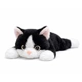 ハチワレ 抱き枕 ぬいぐるみ リアル 特大 猫 ねこ ネコ ひざねこ 本物そっくり 可愛い ふわふわ もちもち 洗える 動物 子供 プレゼント (白黒ハチ, 65cm)