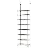 エイアイテック(AITECH) 突っ張りスチールラックセット オープンラック シェルフ 本棚 スリム おしゃれ オフィス 組立簡単 3段/4段/5段 耐震 突っ張り 転倒防止 安心 安全 スリム W60 ブラック NERO-TP60 BK