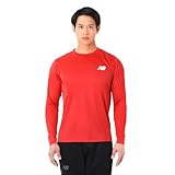 [ニューバランス] サッカー トレーニングロングスリーブシャツ (AMT45402) 長袖 ドライ 速乾 通気 メンズ RD(レッド)