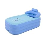 HDO インタイム折り畳み式インフレータブル厚い暖かい大人のバスタブ子供のインフレータブルプール、青