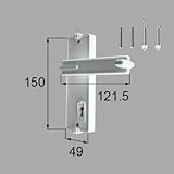 LIXIL 新日軽 エクステリア 門扉フェンス用部品 把手(とって) D型 内部化粧座アームセット
