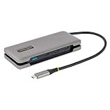 スターテック USB-Cハブ/4ポート/1x USB-A & 3x USB-C/10Gbps USB 3.1/3.2 Gen2/Thunderbolt 3/4対応/バスパワー/25cm 巻き取り式ケーブル/ポータブル タイプC ハブ/コンパクト Type-Cハブ HB31CM1A3CB スペースグレー