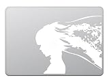 カインドストア MacBook Air/Pro 13インチ マックブック ステッカー シール ミュージック ガール シルエット ホワイト M645-W