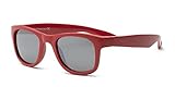 Real Kids Shades Surf Flex Fit with Mirror Sunglasses (Lens 2 Plus, Red Wayfarer/Silver) by Real Kid