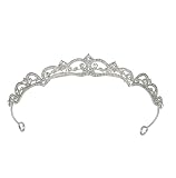 ティアラ クラウン ヘアアクセサリー 髪飾り 結婚式 花嫁 パーティーに シルバー[J's select]