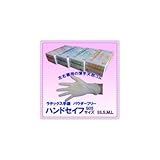 三高サプライ ラテックスグローブ(ゴム手袋) パウダーフリー BOXタイプ ハンドセイフ 100枚入り G05 S（ 画像はイメージ画像です お届けの商品はSのみとなります）