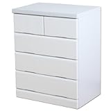 タンスのゲン 国産 鏡面タンス 完成品 幅60cm 4段 マカロン ピュアホワイト 02010110 WH