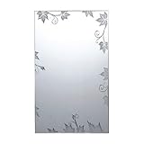 ミラー 鏡 壁掛け ボタニカルデザイン ユニットバス交換用 [幅36.3×高60.8cm] MS109-608-363
