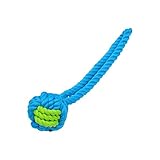GoFetch PLATZ PET SUPPLISES&FUN(プラッツ)犬用おもちゃ ラバーツイストボール ロープ付 ブルー