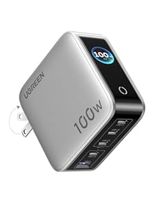 UGREEN 100W PD充電器 5ポート USB-C*4+USB-A*1 タッチ操作対応モニター搭載 アニメーション絵文字 リアルタイム表示 PD PPS QC4+ SCP対応