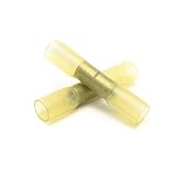 Suyepはんだスリーブ熱収縮バットワイヤスプライス圧着コネクタ防水端子黄BHT5.5 12-10 AWG (50)