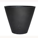 【2個入】軽量コンクリート製植木鉢(プランター) ストーンライト/コニック φ30cm 穴有 ブラック(黒) 〔ガーデニング用品/園芸〕 ds-1671430