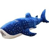 Yobuisg 抱き枕 ジンベイザメ ぬいぐるみ リアル 人形枕ぬいぐるみ ホオジロザメ ふわふわ インテリア 動物 (1m)