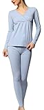 FEOYA 授乳服 妊婦 パジャマ ルームウェア セット 前開き 長袖 便利 マタニティ 保温 暖かい 柔らかい エレガント 通気性が優れる スレンダー 調節可能ウェスト 弾力富む 通気性が優れる 肌