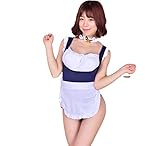 [kitamurasyokai] メイドコスプレ ベビードール 水着 ワンピース sexyコスプレ (スク水風)