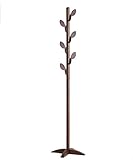 QiangDa コートラック フロアコートラック12吊りポジション/ホワイトオークリーフ/ 186cm、3色展開 ( 色 : Black walnut )