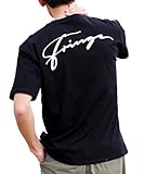 [JIGGYS SHOP] ジギーズショップ マルチプリントＴシャツ｜XL Iブラック メンズ TEE トップス ロゴT コットン 綿100％ 半袖 白 黒 バックプリント ワンポイント 夏服 シンプル カジュアル 大人 万能 着回し 半袖 定番