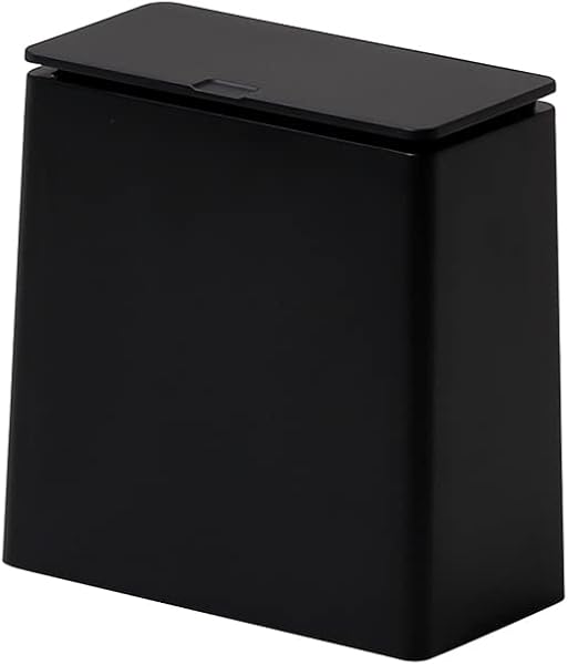 ideaco(イデアコ) ゴミ箱 フタ付き ブラック 1.4L TUBELOR mini flap(チューブラー ミニフラップ) - 1