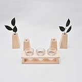 神棚 神具 天然松 木製台付き ガラス付き 8点セットNJ-SINGUSET-TX