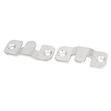 uxcell 43mmx19mm ニッケル メッキ壁マウント画像フォト フレーム フック シルバー トーン 2 個入り