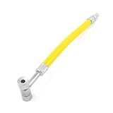 uxcell エアータイヤチャック　イエロー　シルバートーン　金属 プラスチック　 27 x 4.2cm