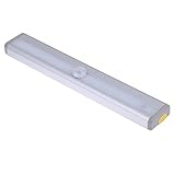 alloet 10 LEDバー電池式ワイヤレスモーションセンサー検出器夜ライト イエロー 1qy2jq8yk8wq3uc4