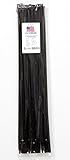 Extra Heavy Dutyケーブルタイ。大きなナイロン産業グレード175ポンド引張強度。Premium Zip Ties by USA Strong製品。50パックまたはバルク卸売 24 Inc