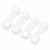 ホワイト4pcs-baby-kids-drawer-cabinet-refrigerator-door-security-lock-protection-safety