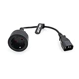 UPSPDU電源コードIEC320 C14プラグアダプター、ヨーロッパのCEE7 / 7 Schukoソケット、IEC320 C14オスからヨーロッパのメスへの短いアダプターケーブル（1本）の変換に使用 (1pcs)