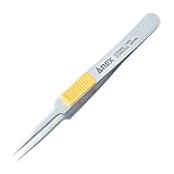 アネックス(ANEX) ステンレスピンセット ラバーグリップ付 極細鋭型 115mm 12本組 No.214