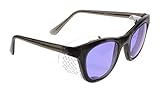 Ace Didymium Glass Working Spectacles in Economy Plastic Safety Frame with Permanent Side Shields - 