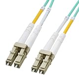 サンワダイレクト 光ファイバーケーブル OM3 10GBASE-SR/SW規格 10Gbps マルチモード LC×2-LC×2 メガネ型 2芯 50μm 光コンセント 10m 500-HOM3LCLC-10