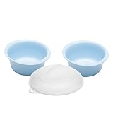 Zak Designs Zakwave Microwave-Safe Bowl and Lid Sky Blue Set of 3 [並行輸入品]
