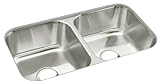 Sterling 11444-NA McAllister 32-inch by 18-inch Under-mount Double Equal Bowl Kitchen Sink, Stainles