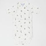 (アンダーザナイル) Under The Nile オーガニックコットン 半袖 前開き ボディスーツ アニマルプリント サイズ 3-6m (身長60-70cm 目安3-6ヶ月)