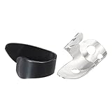 uxcell サムピック フィンガーピック 調整可能 プラスチック 2個シルバー ステンレス鋼 フィンガー 4個ピック ギター用