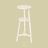 ソリッドウッドフラワーラックリビングルーム家具フロアマルチ階建てフラワーラックシェルフラウンドプレートセットフラワースタンド、バルコニーフラワースタンド ( 色 : 白 )