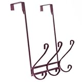 自然な彩度ガンメタルover the door 3 Hook パープル Richards Homewares - 138831000