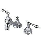 要素のデザインes5561al Royale 2ハンドル8 " – 16 " Widespread真鍮ポップアップと洗面所蛇口、ポリッシュクローム