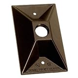 Sigma Electric 14371BR 1/2-inch 1 Hole 1-Gang Rectangular Lamp Holder Cover, Bronze [並行輸入品]