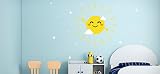 Sunshine星と雲 – Baby Girl / Boy Decoration – 壁画壁デカールステッカーホーム内部装飾車ノートパソコン( ij26 ) Wide 24" x 24" Height
