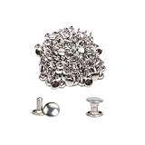 両面カシメ 頭8mm 足8mm 50組 レザークラフト 留め具 カシメセット シルバー